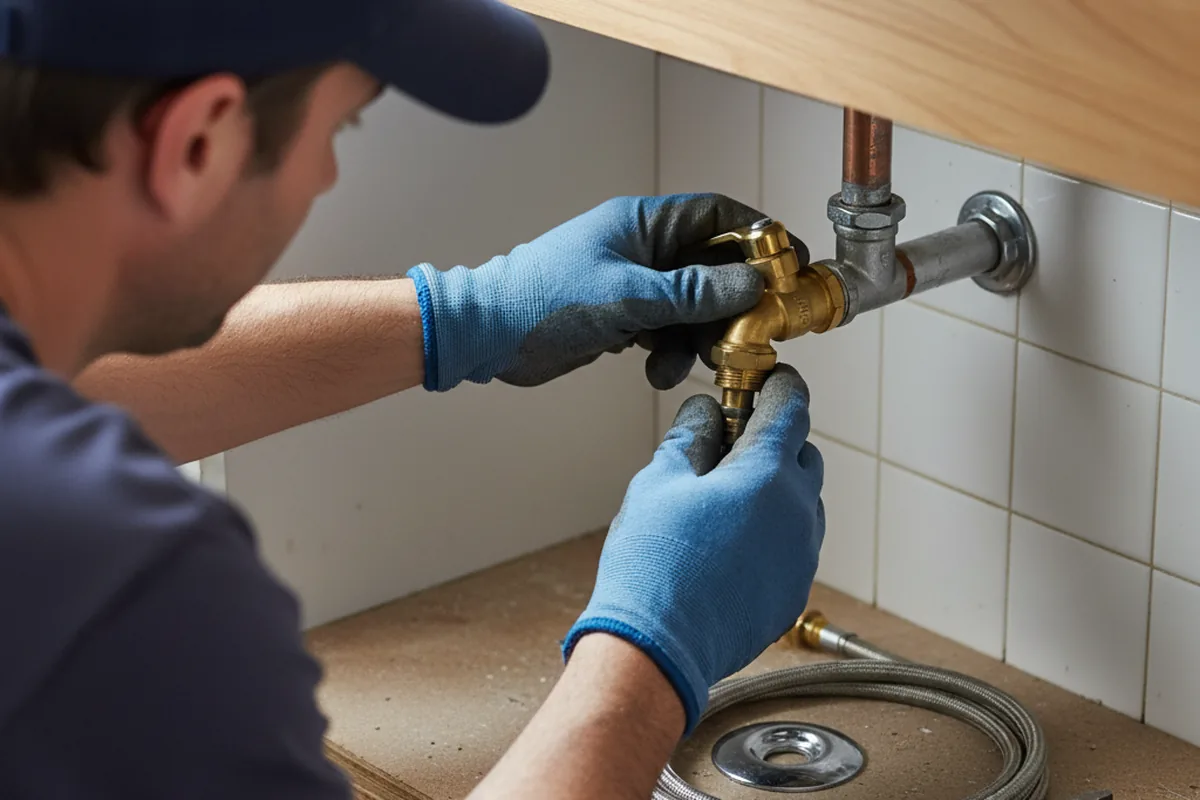 Shutoff valve and fitting work during Well Pump Repair in Mountain Home Afb